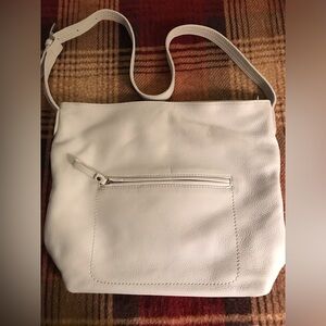 Giani Bernini White Leather Shoulder Bag